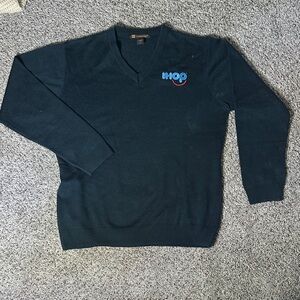 IHOP Women's V-Neck Sweater - Dark Blue